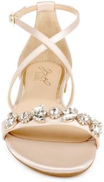 Jewel Badgley Mischka Tessy Satin Evening Sandal