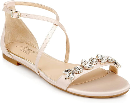 Jewel Badgley Mischka Tessy Satin Evening Sandal