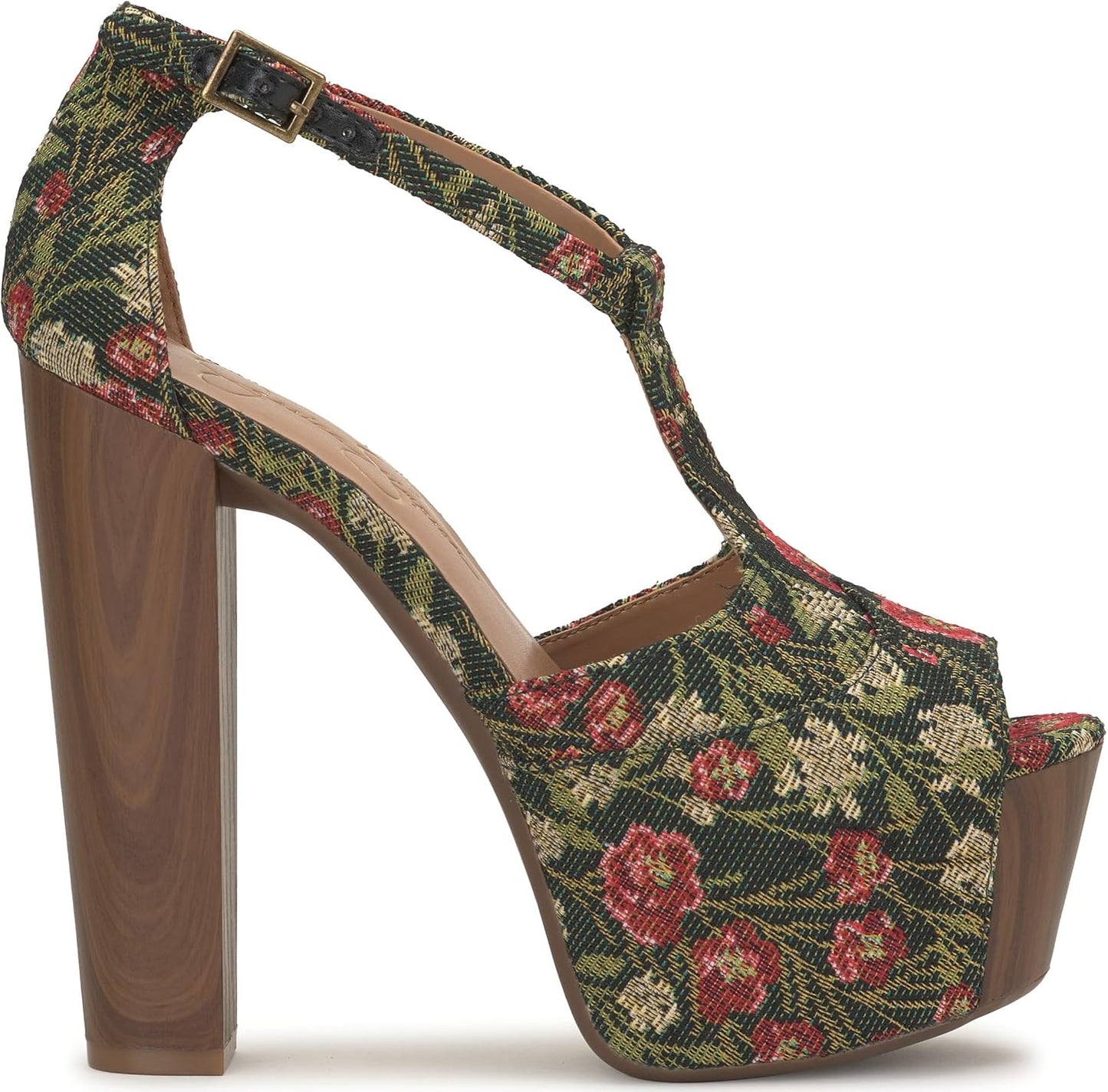 Jessica Simpson Womens Dany 3 Floral Heeled Platform Sandals